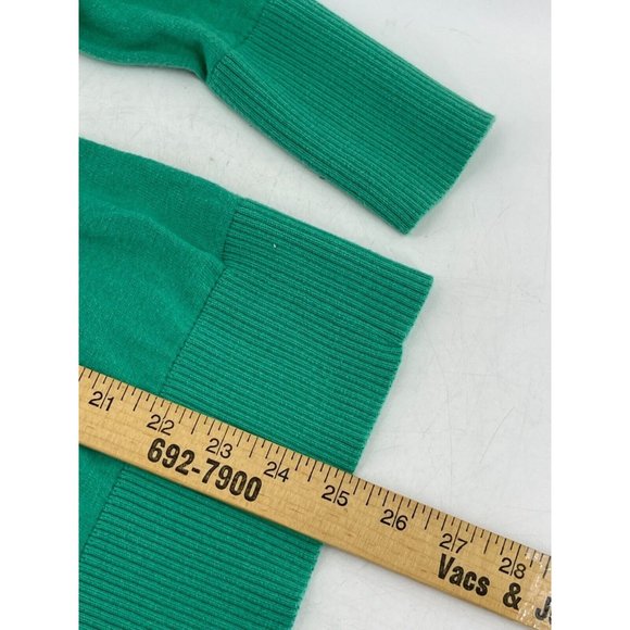 Old Navy Women's Green Knit Long Sleeve Sweater Argyle Scoop Neck Size M - Picture 8 of 10